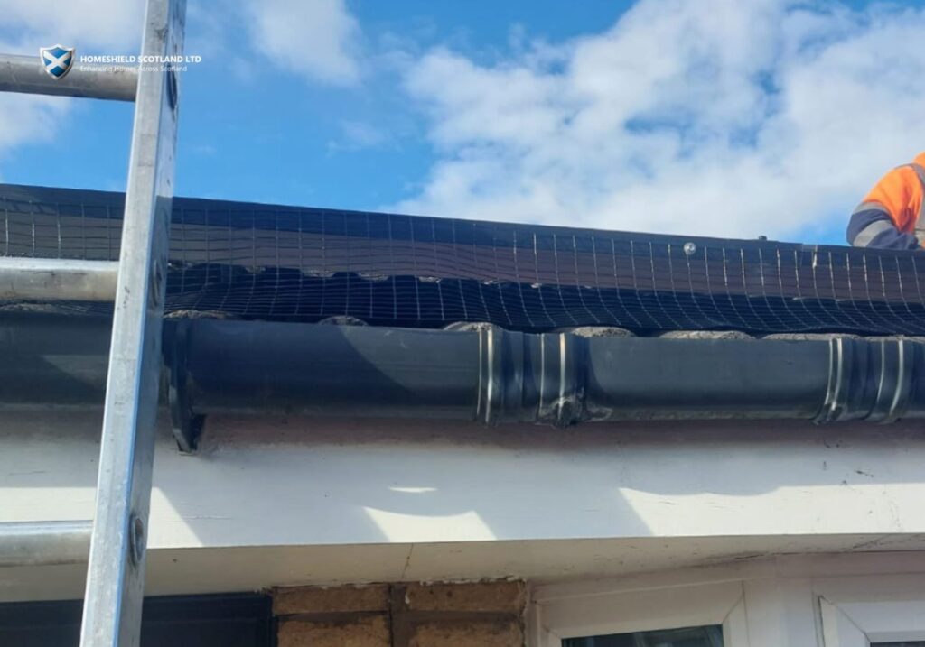 pigeon-proofing or bird protection on solar panels